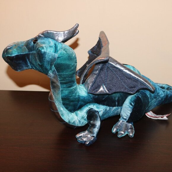 Douglas the cuddle toy adorable winged dragon from nose to tail 19 inches long - Picture 2 of 6
